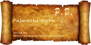 Pajenszky Dorka névjegykártya